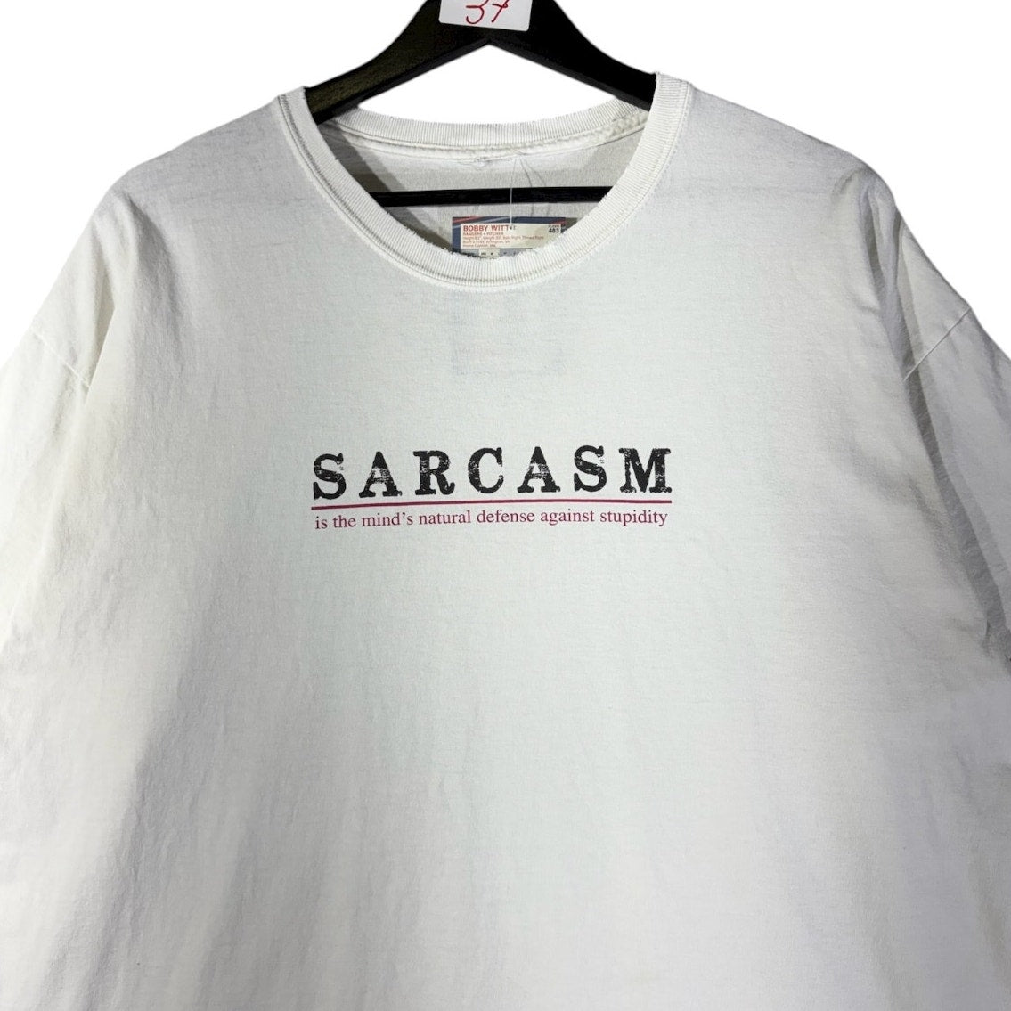 Vintage Sarcasm Spell Out Graphic T-Shirt