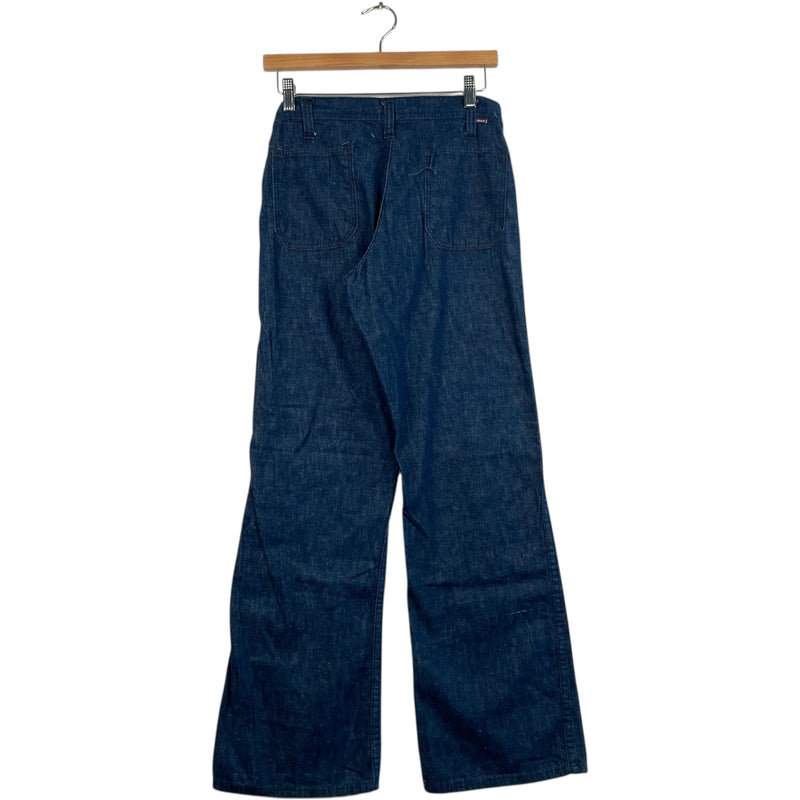 Vintage Flared Denim Button Fly Jeans 26x28