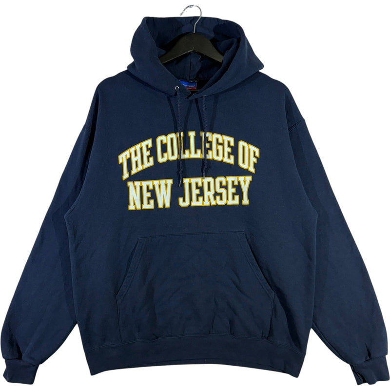 Vintage Champion The College Of New Jersey Spellout Hoodie
