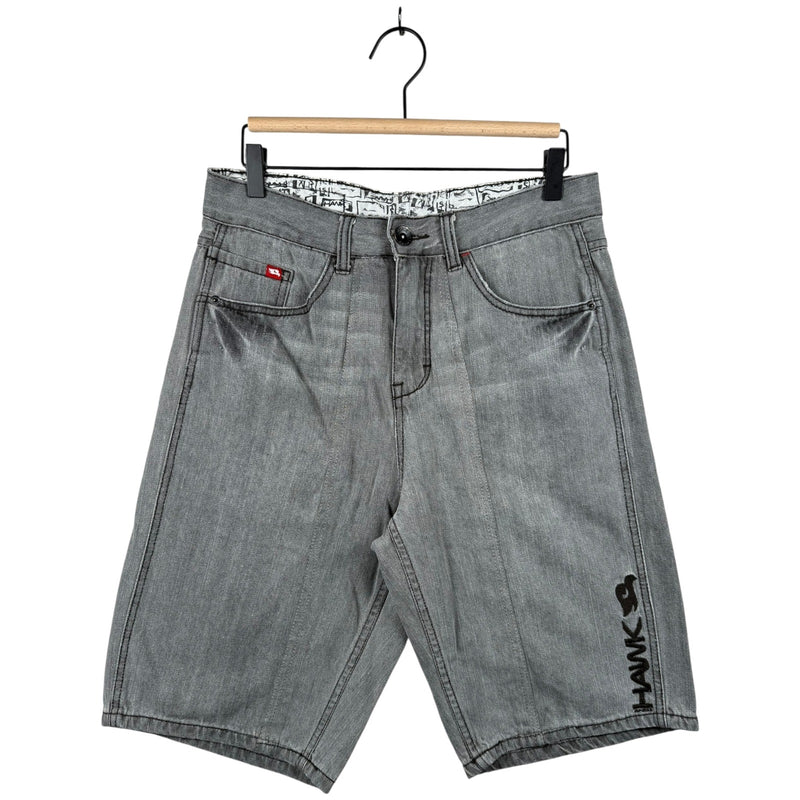 Vintage Hawk Embroidered Denim Shorts 32