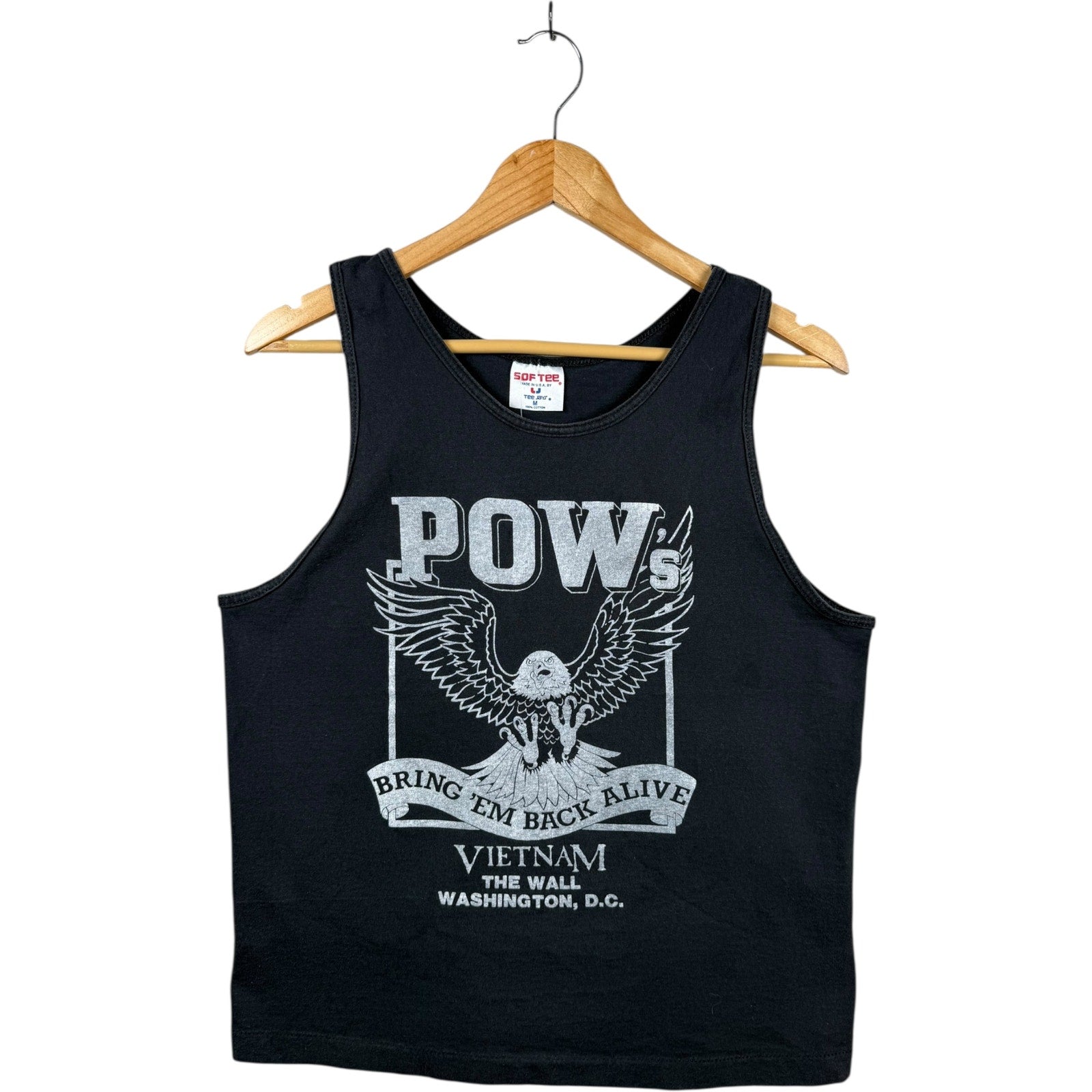 Vintage POW Washington DC Eagle Graphic Tank Top