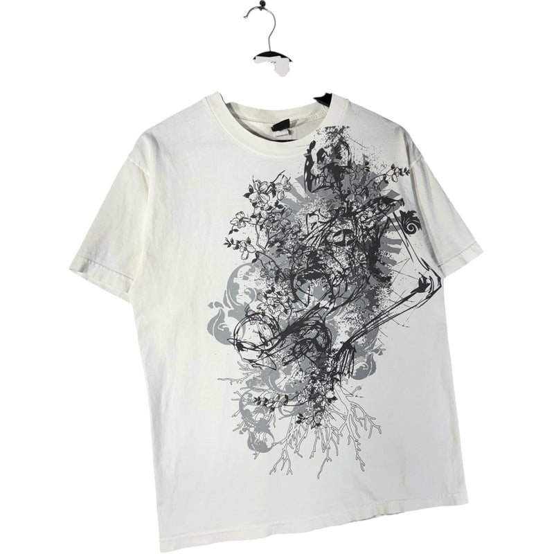 Vintage Abstract Floral Grunge Graphic T-Shirt