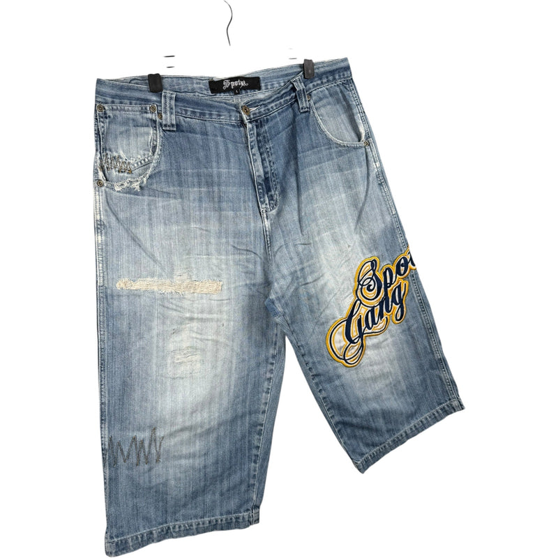 Vintage Spot Gear Utility Denim Shorts 36