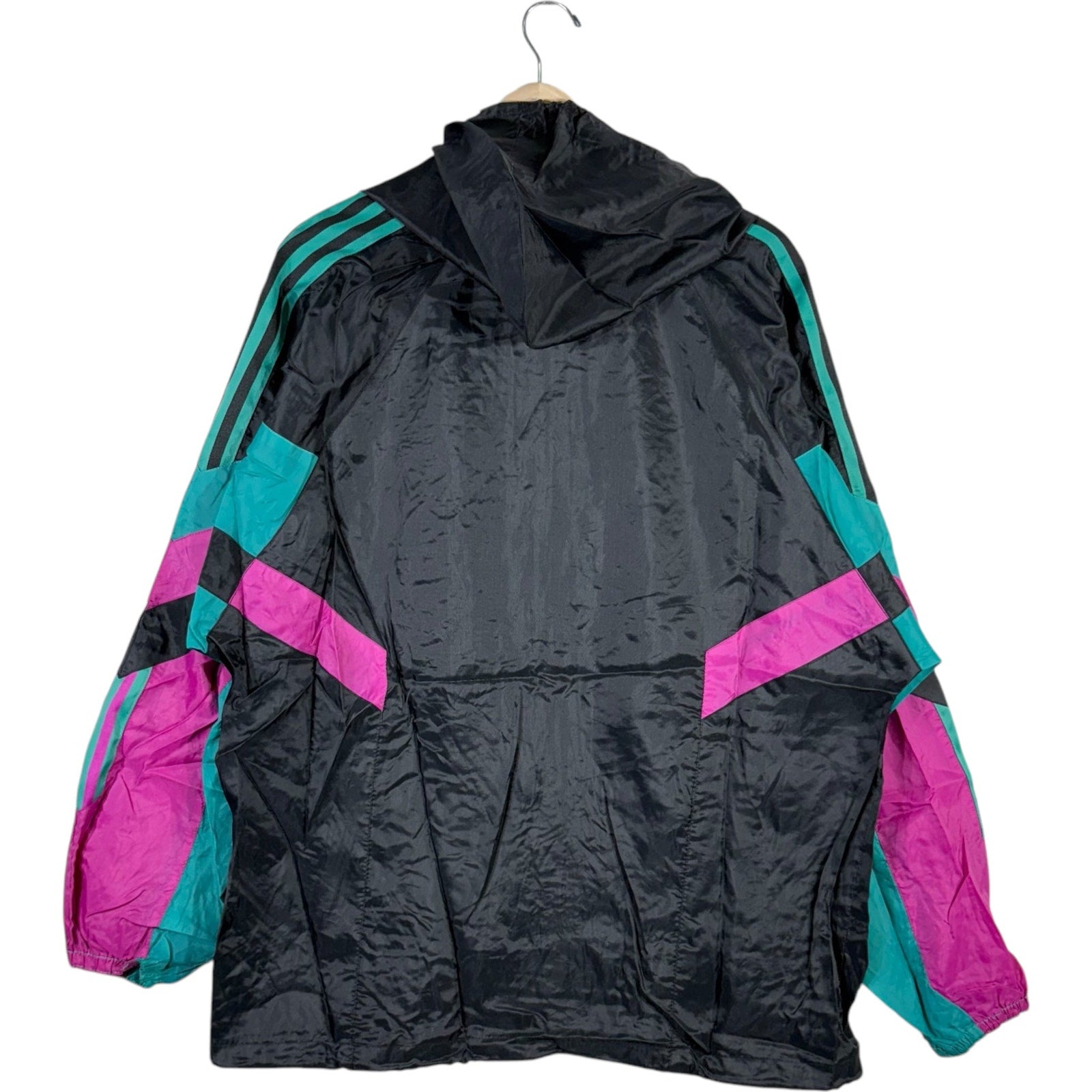 Vintage Adidas Mini Spellout Full Zip Windbreaker