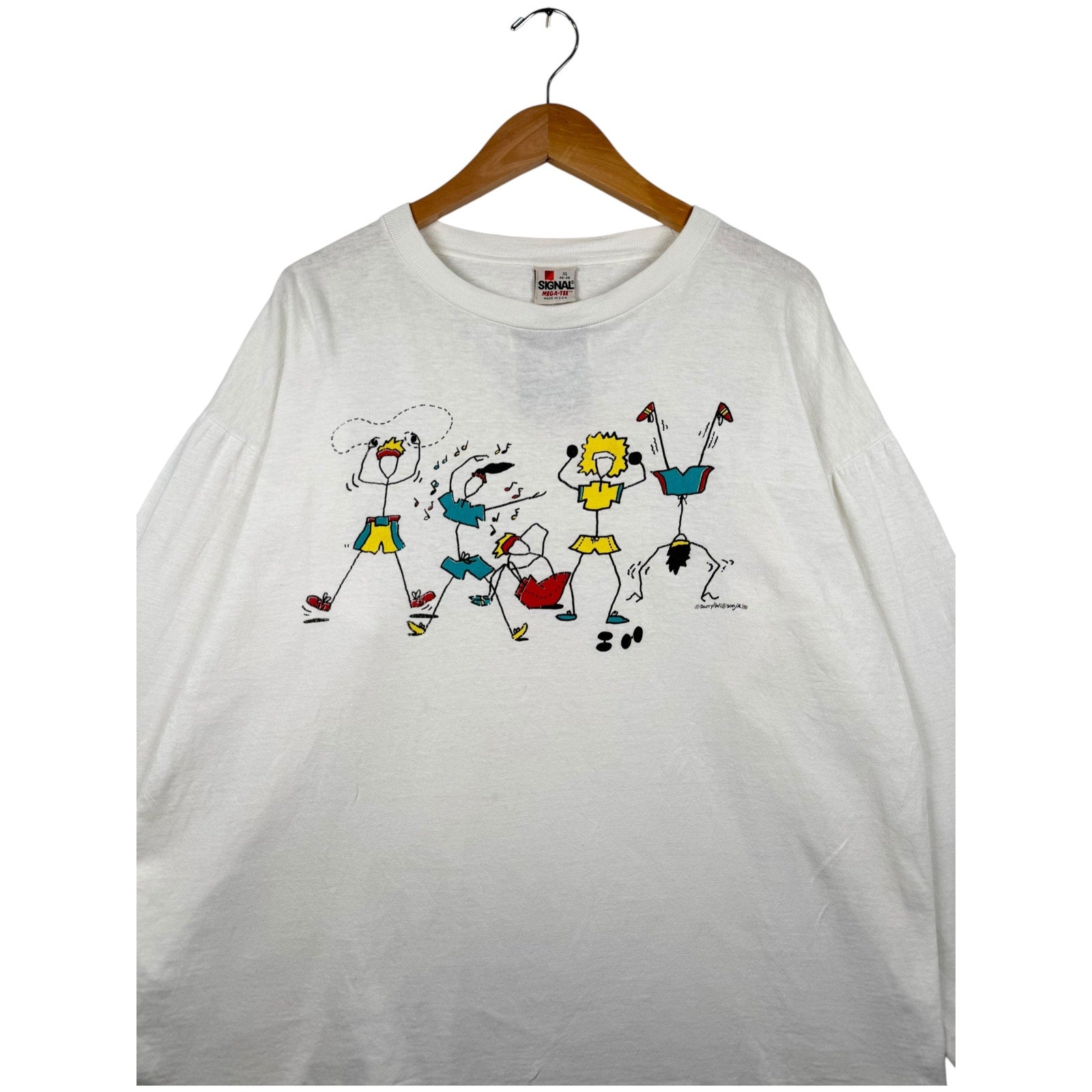 Vintage Get Fit Crewneck T-shirt Long Sleeve