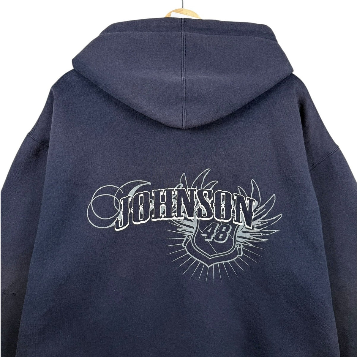 Vintage Johnson #48 NASCAR Graphic Full Zip Hoodie
