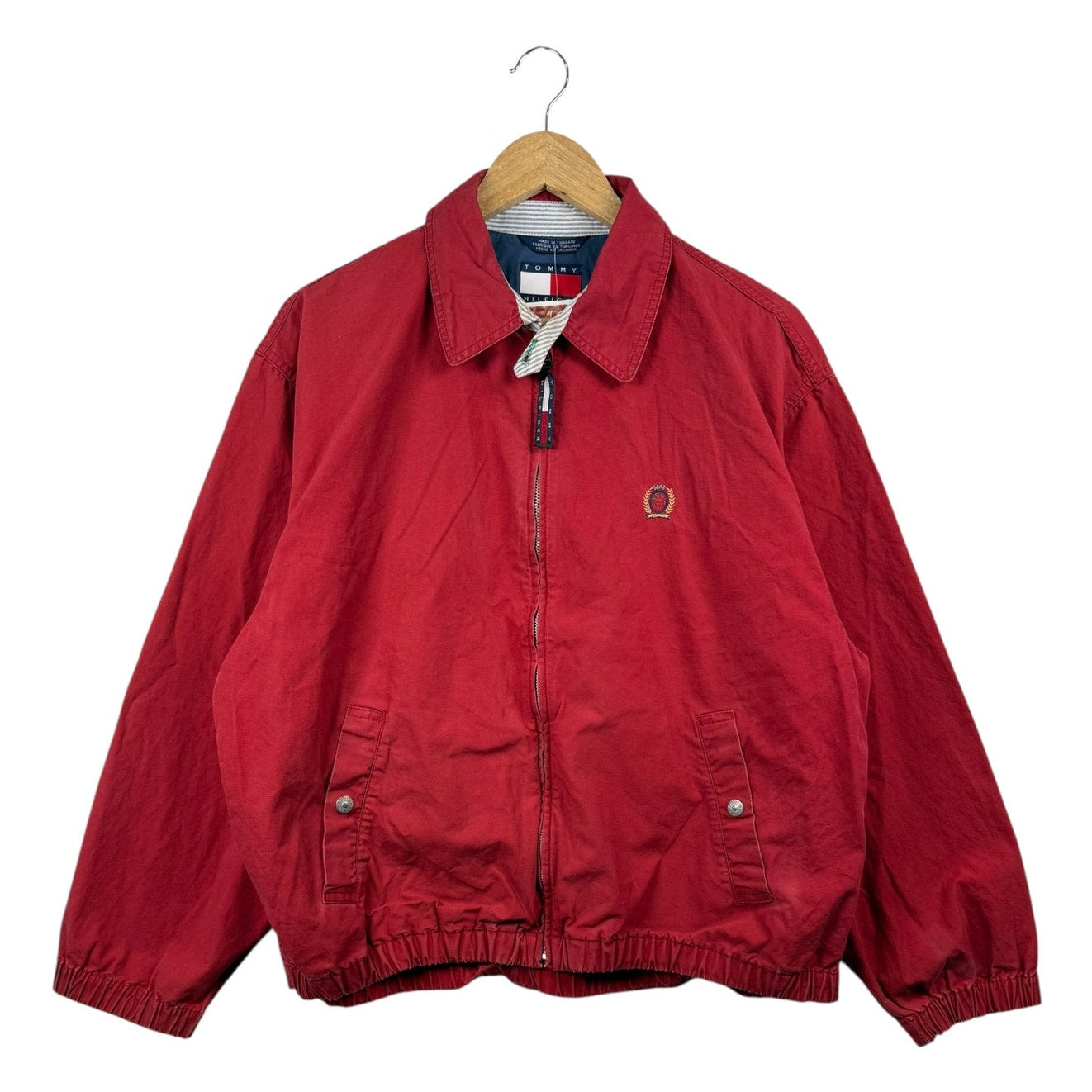 Vintage Tommy Hilfiger Collared Full Zip Bomber Jacket