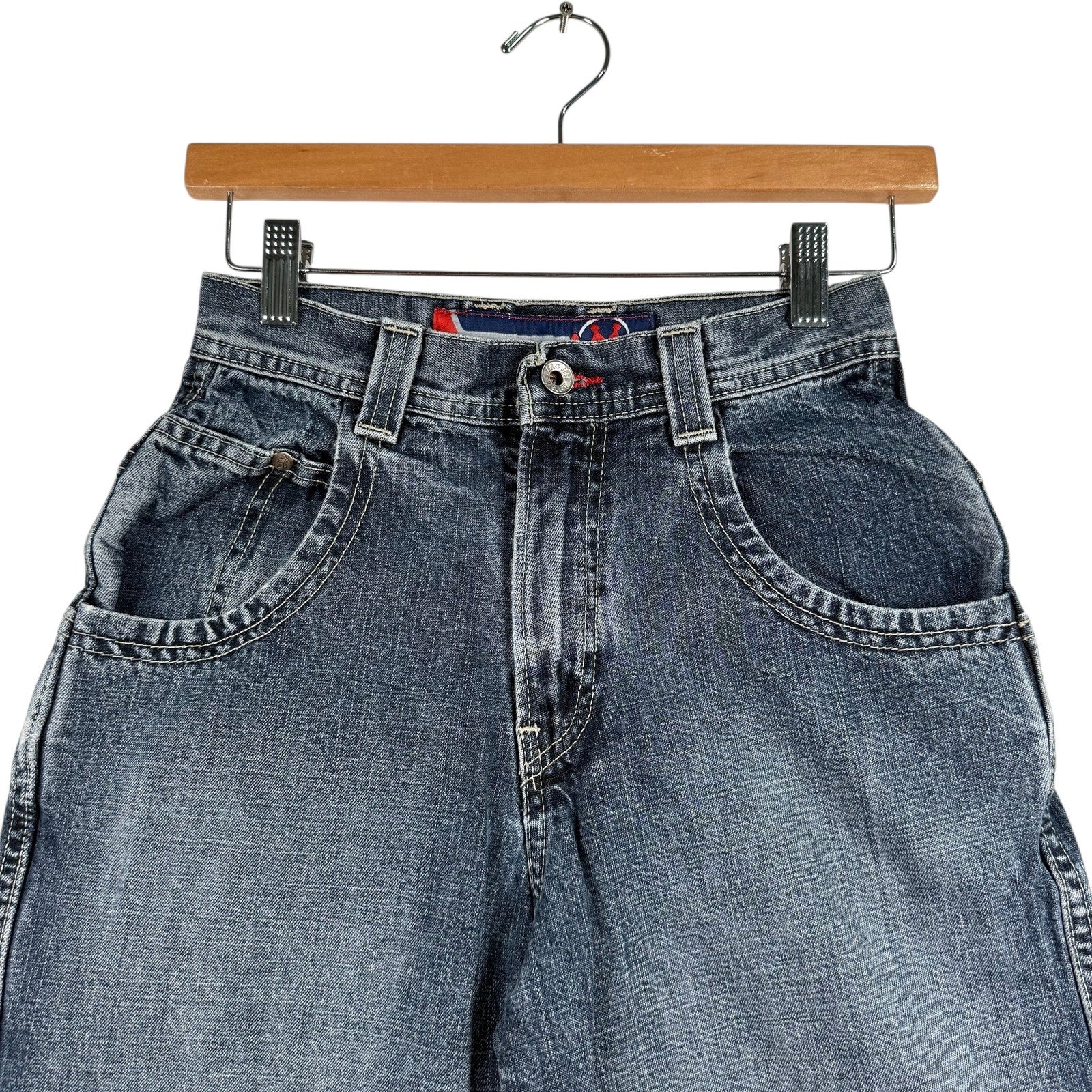 Y2K JNCO Dragon Embroidered Denim Shorts 24x8