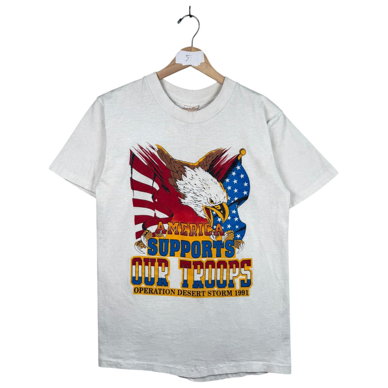 Vintage America Supports Our Troops Eagle T-Shirt
