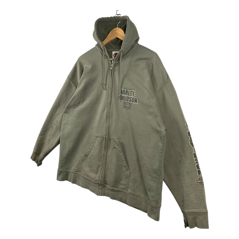 Vintage Harley Davidson Hoosier Indiana Full Zip Hoodie