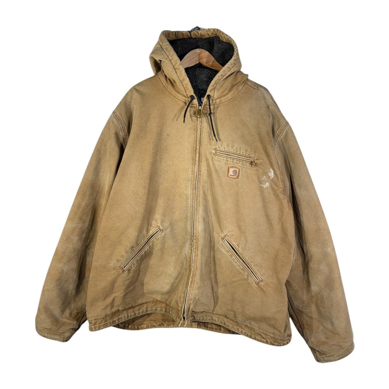 Vintage Carhartt Canvas Full Zip Hooded Workwear Jacket