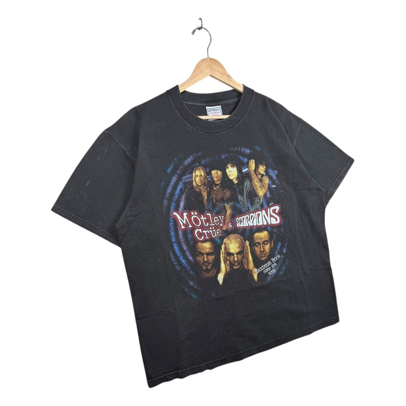 Vintage Motley Crue & Scorpions Maximum Rock Concert T-Shirt