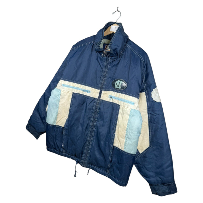 Vintage North Carolina Tar Heels Colorblock Full Zip Windbreaker