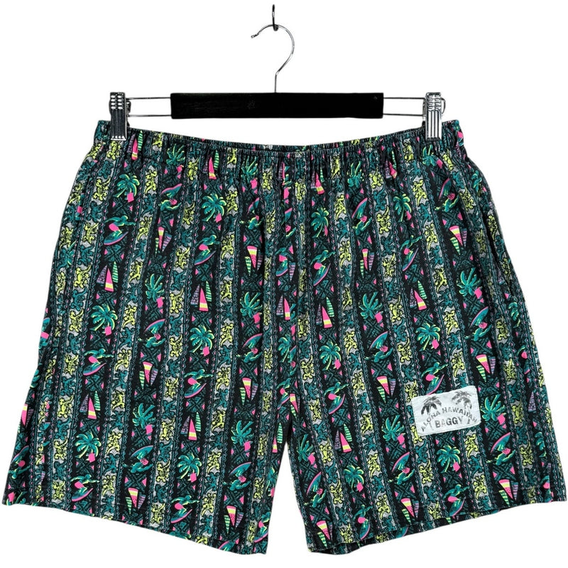 Vintage Aloha Hawaiian Baggy Athletic Shorts 32