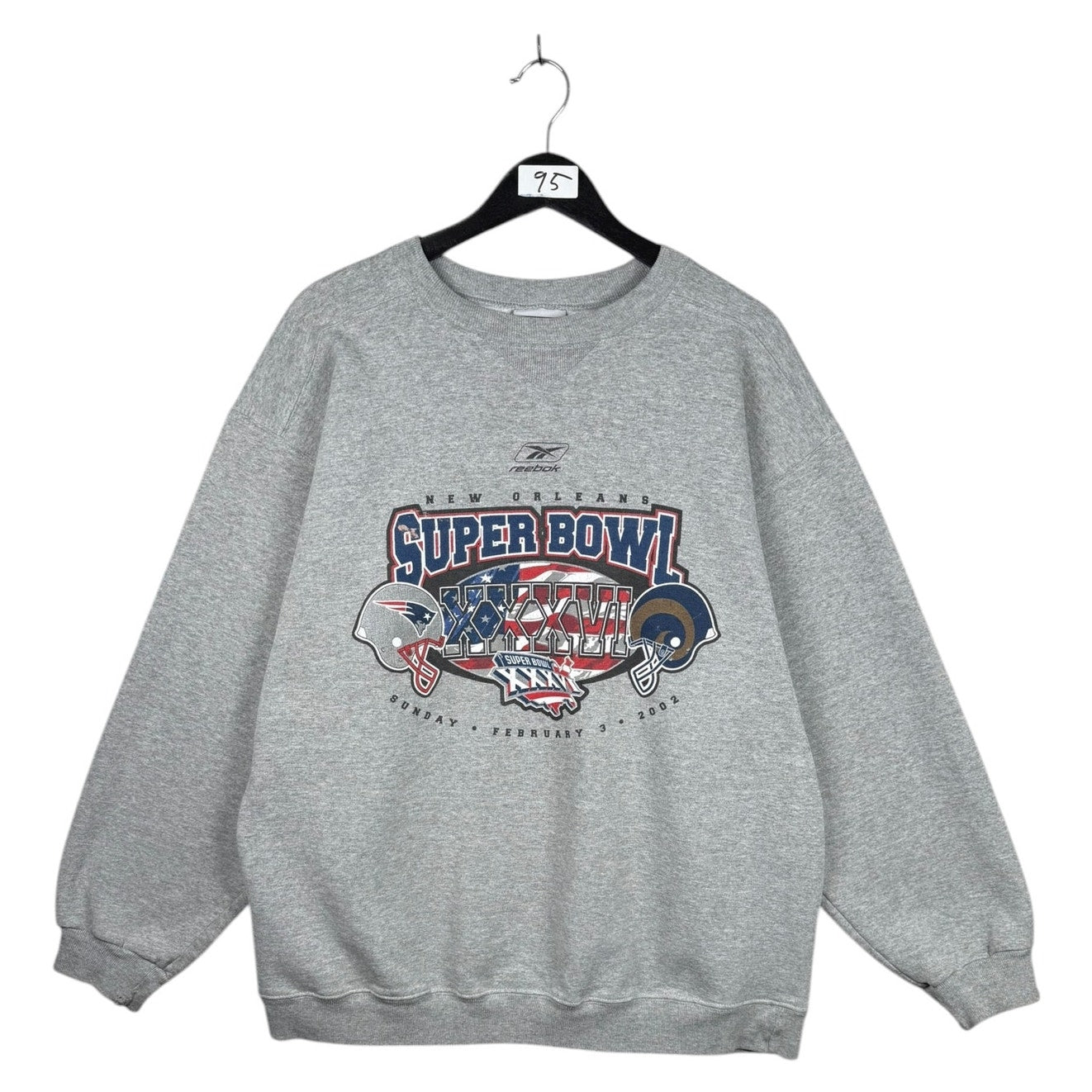 Vintage Reebok Super Bowl XXXVI Crewneck