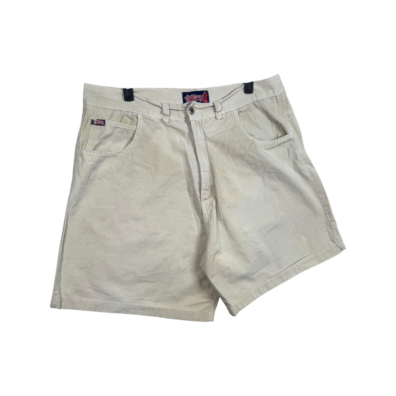 Vintage Embroidered Gangboy Patchwork Denim Shorts 37