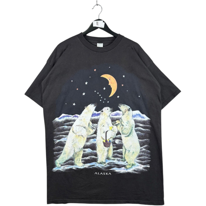 Vintage Polar Bears Moon Graphic T-Shirt