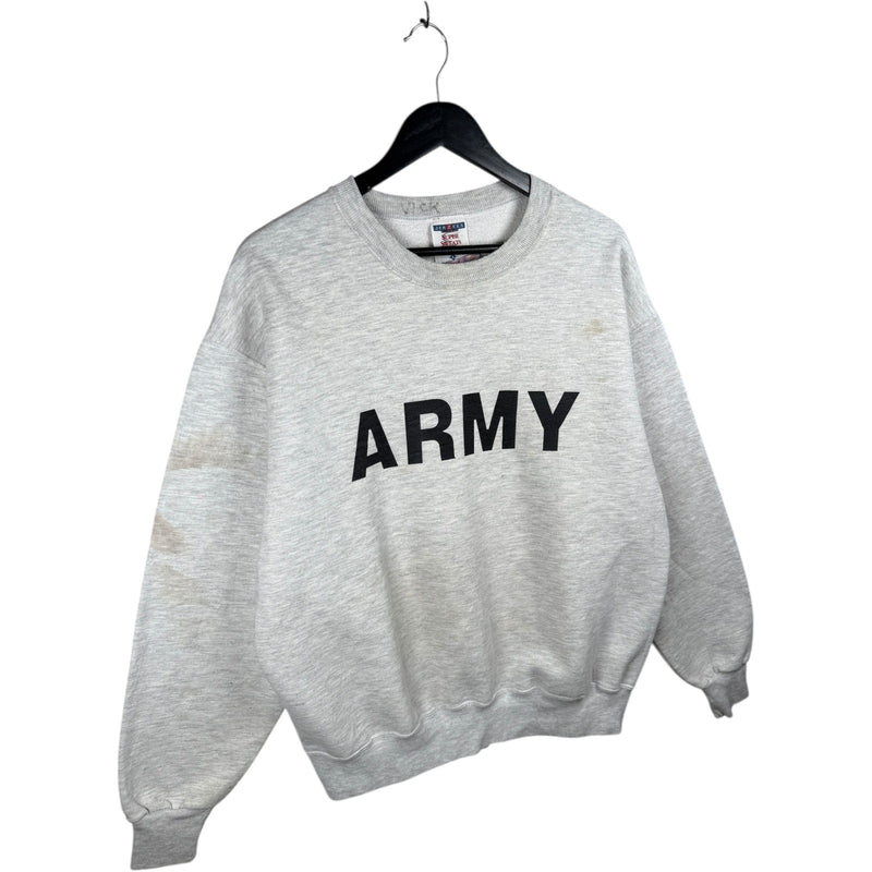 Vintage Army Spellout Print Crewneck