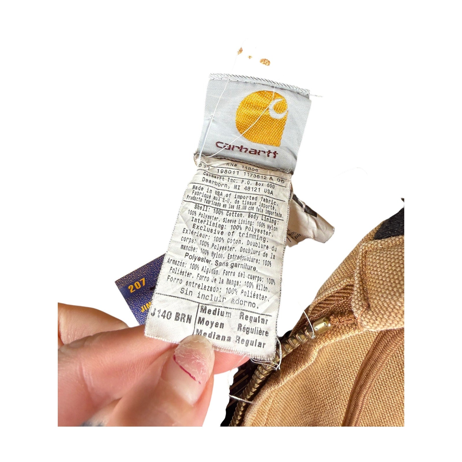 Vintage Carhartt Insulated Full Zip Hoodie