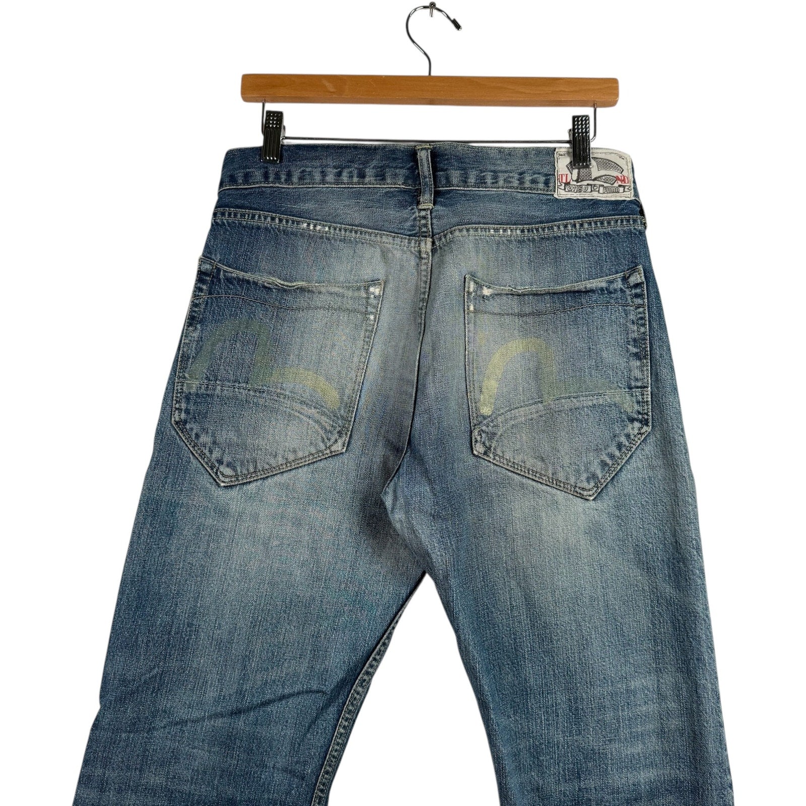 Y2K Evisu x Puma Straight Leg Denim Jeans 33x30