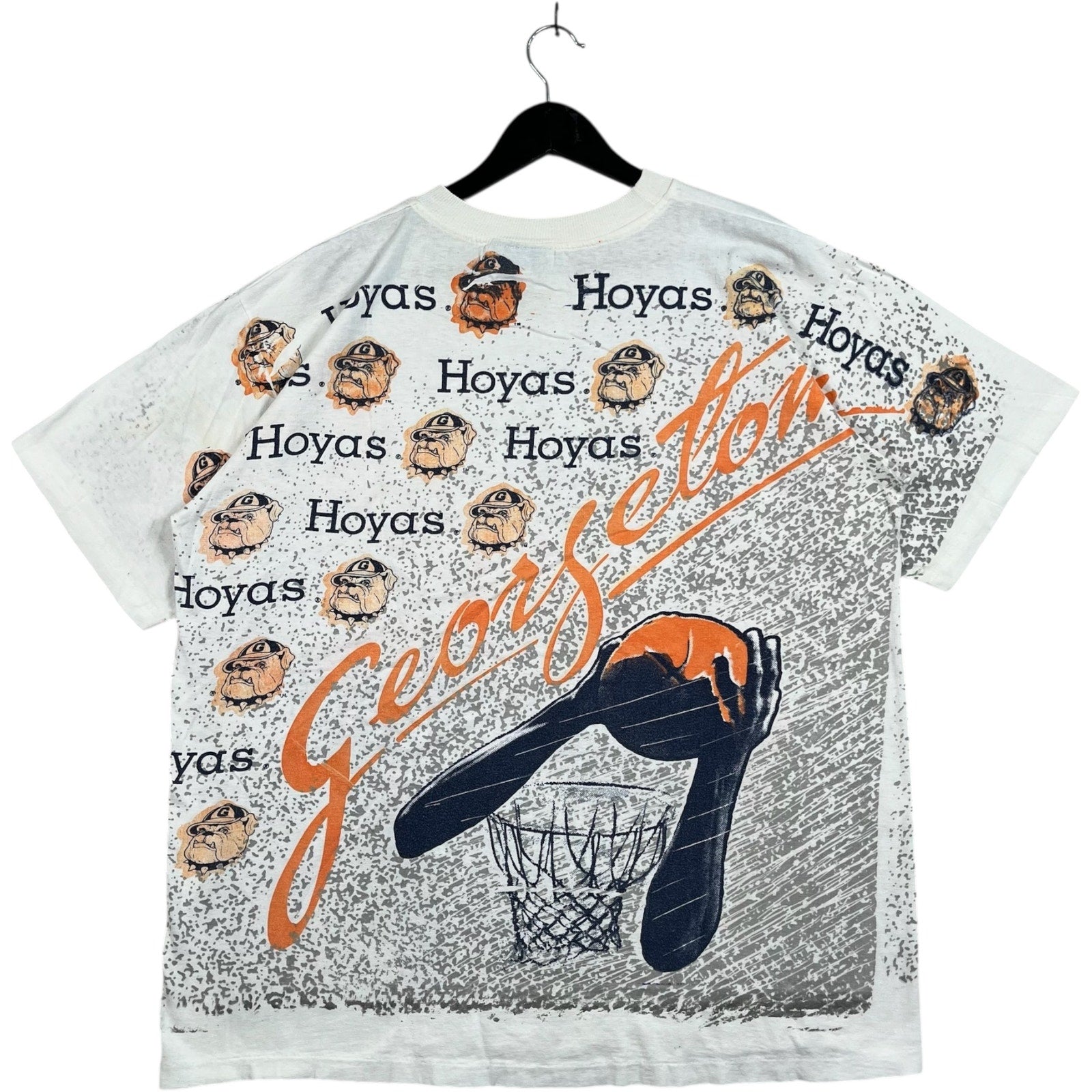 Vintage Georgetown University Hoyas Basketball AOP Tee