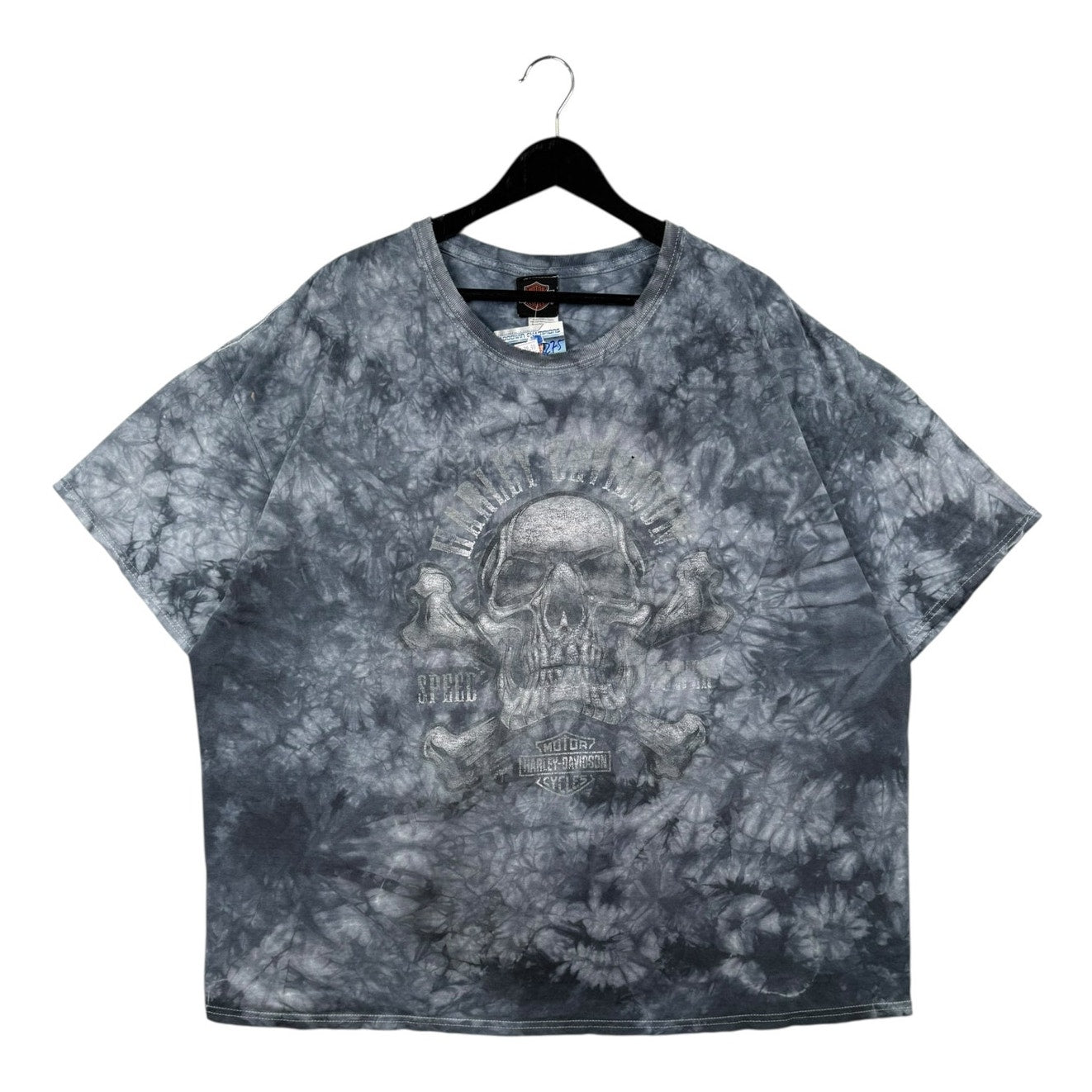 Vintage Harley Davidson Las Vegas Skull Tie-Dye Graphic T-Shirt
