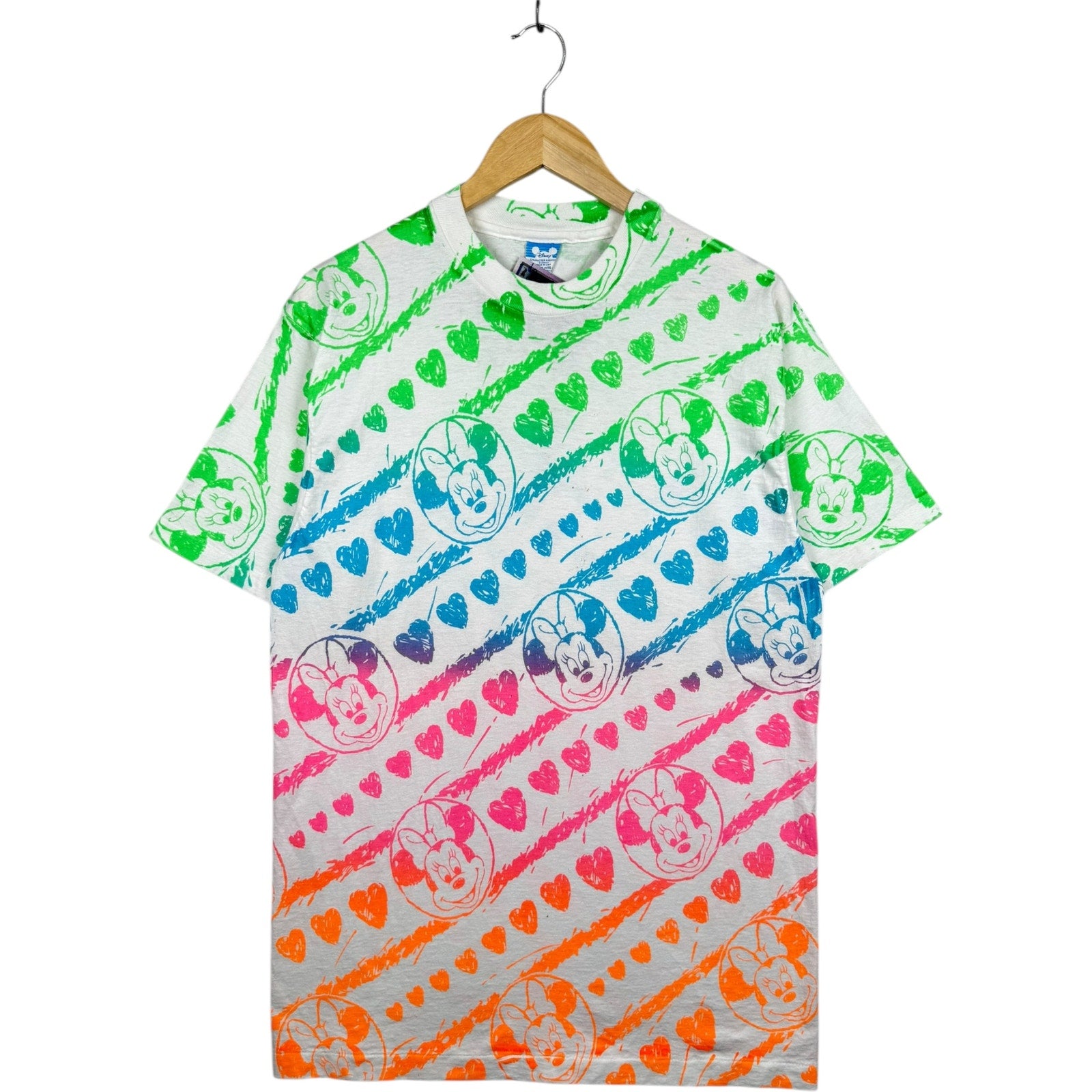 Vintage Disney Minnie Rainbow All Over Print T-Shirt