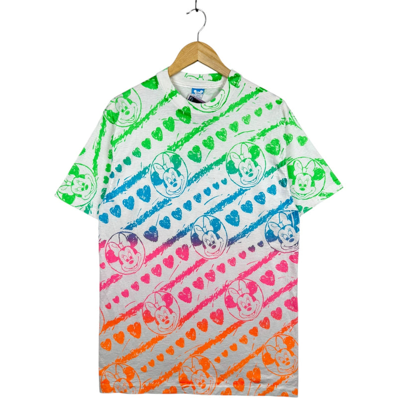 Vintage Disney Minnie Rainbow All Over Print T-Shirt