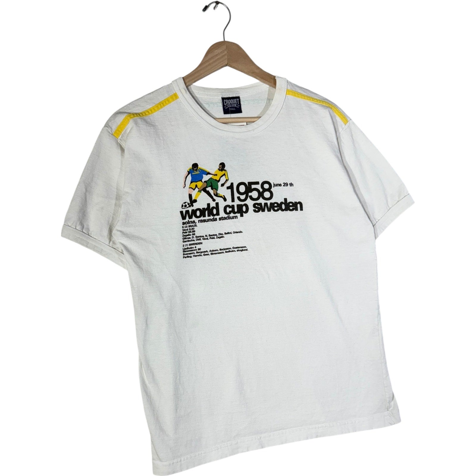 Vintage World Cup Sweden 1958 Football Short Sleeve T-Shirt