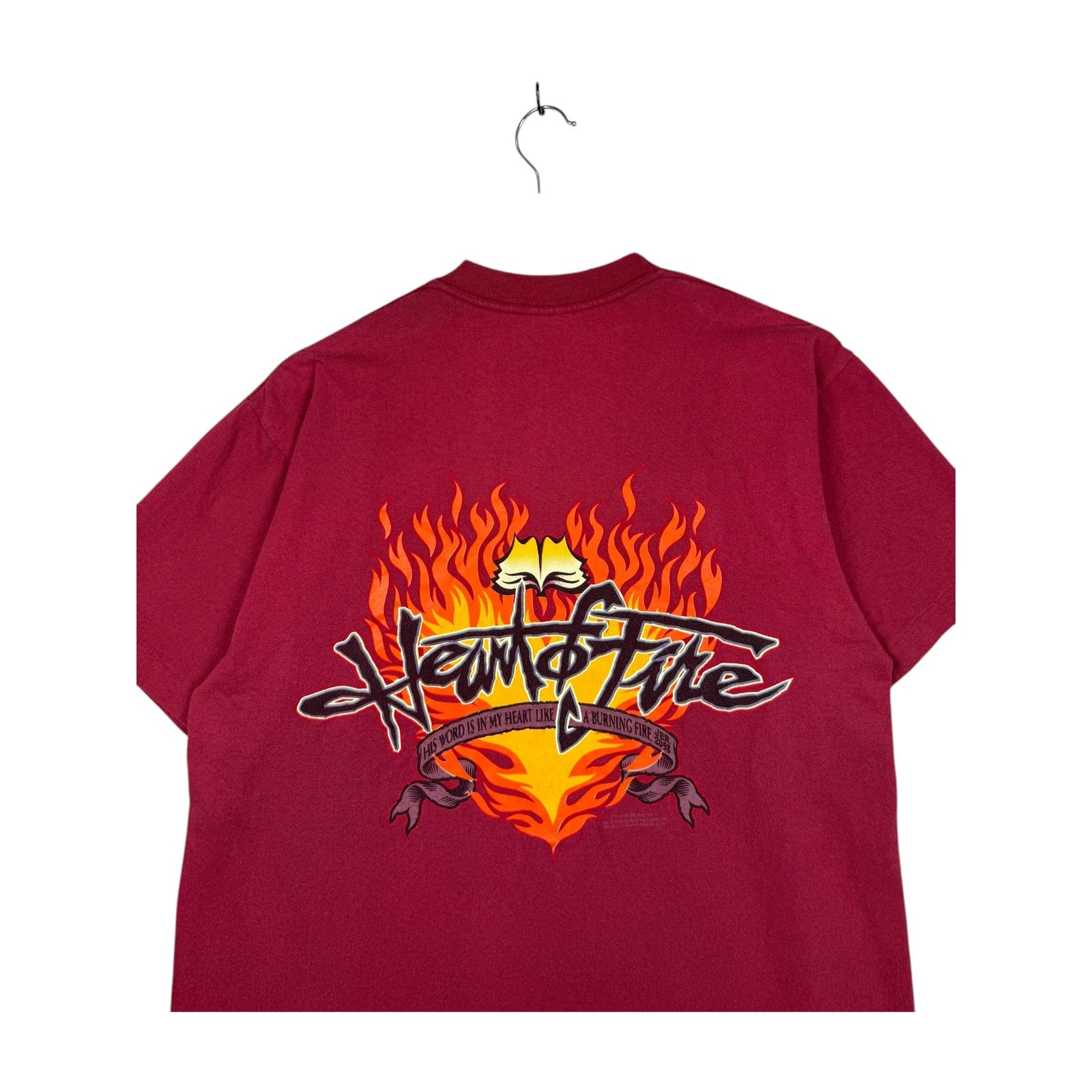 Vintage Heart of Fire Flame T-Shirt