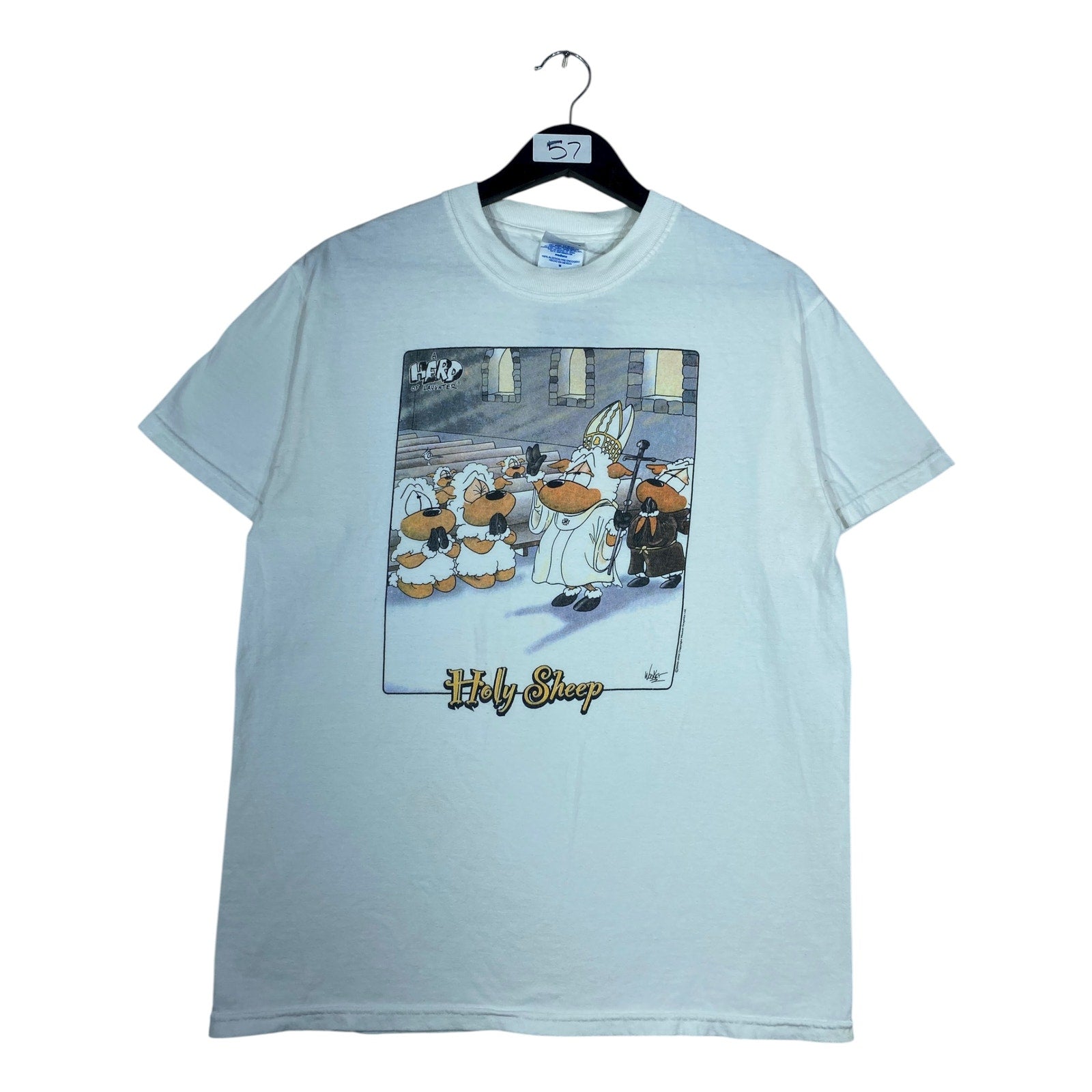 Vintage Holy Sheep Humor Graphic Tee T-Shirt