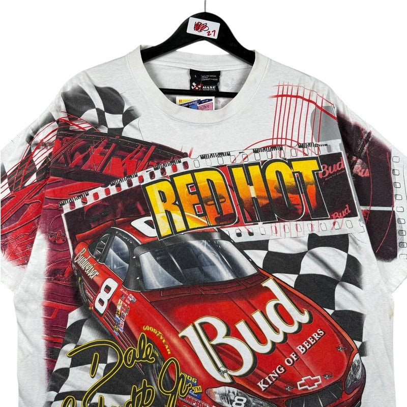 Vintage Budweiser #8 NASCAR All Over Print T-Shirt