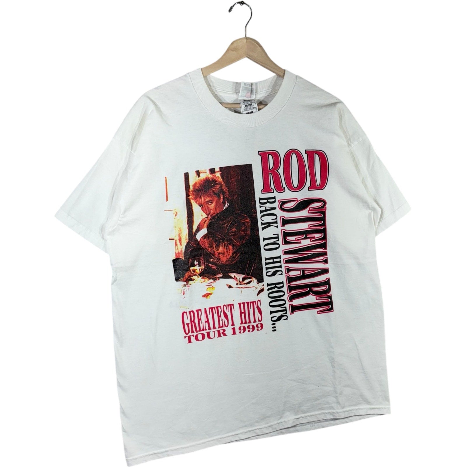 Vintage Rod Stewart Back To His Roots Tour 90s Music Tee