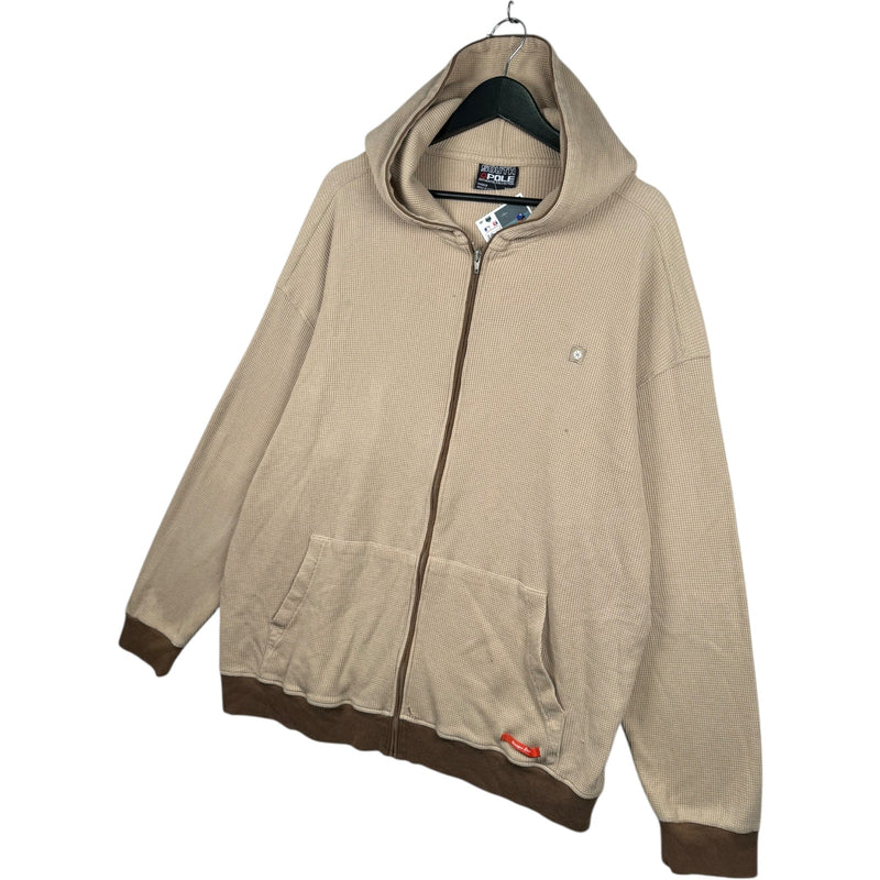 Vintage Southpole Waffle Knit Full Zip Hoodie