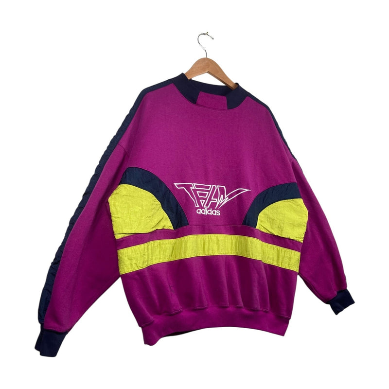 Vintage Adidas Team Logo Colorblock Crewneck