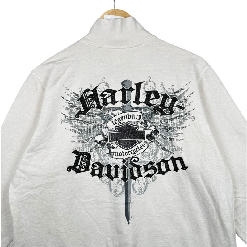 Vintage Harley Davidson Sword & Skull Zip Up Sweatshirt