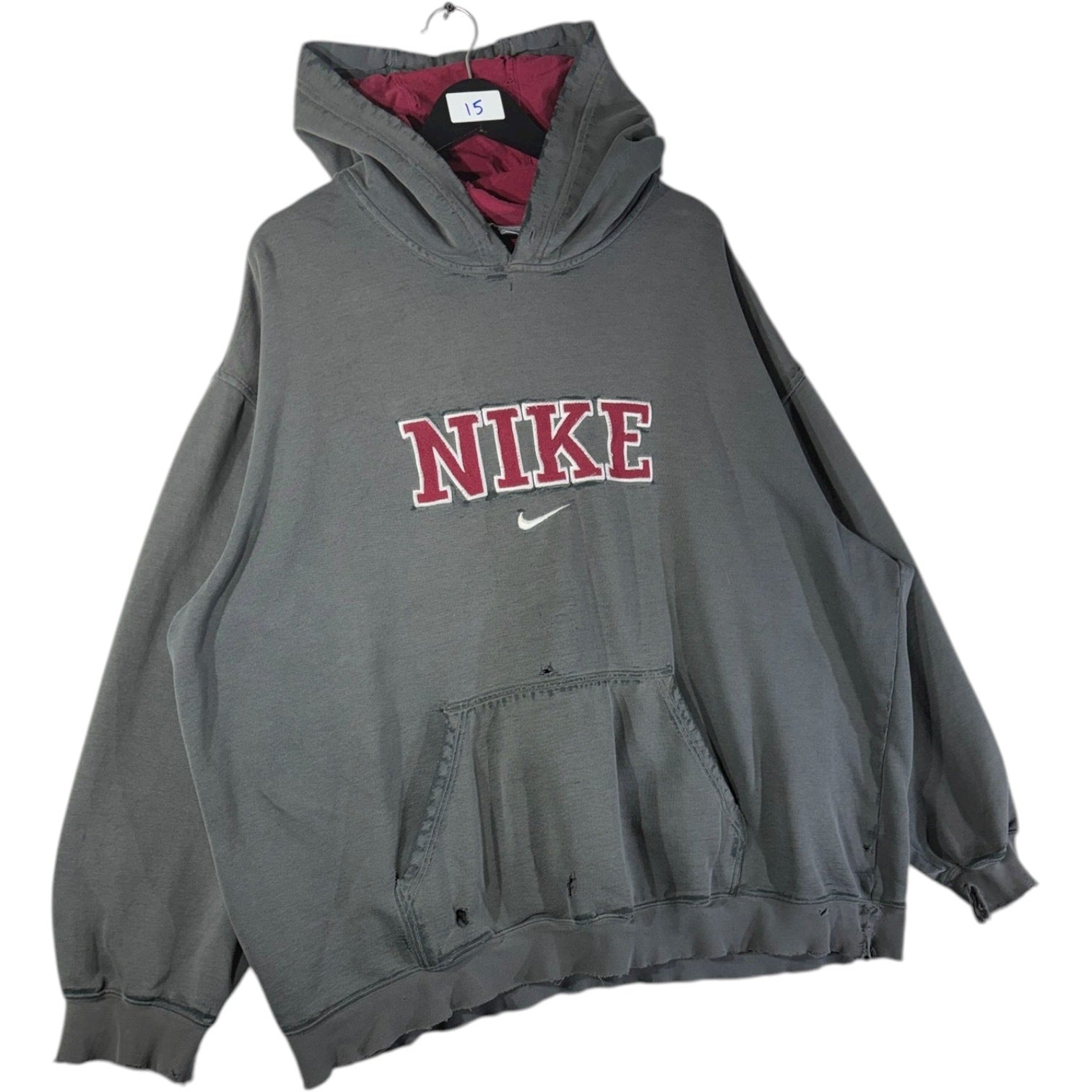 Vintage Nike Embroidered Spell Out Logo Hoodie