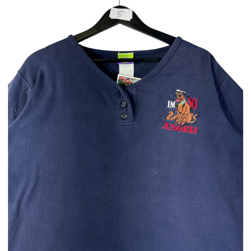 Vintage Scooby-Doo I’m No Angel Embroidered Henley T-Shirt