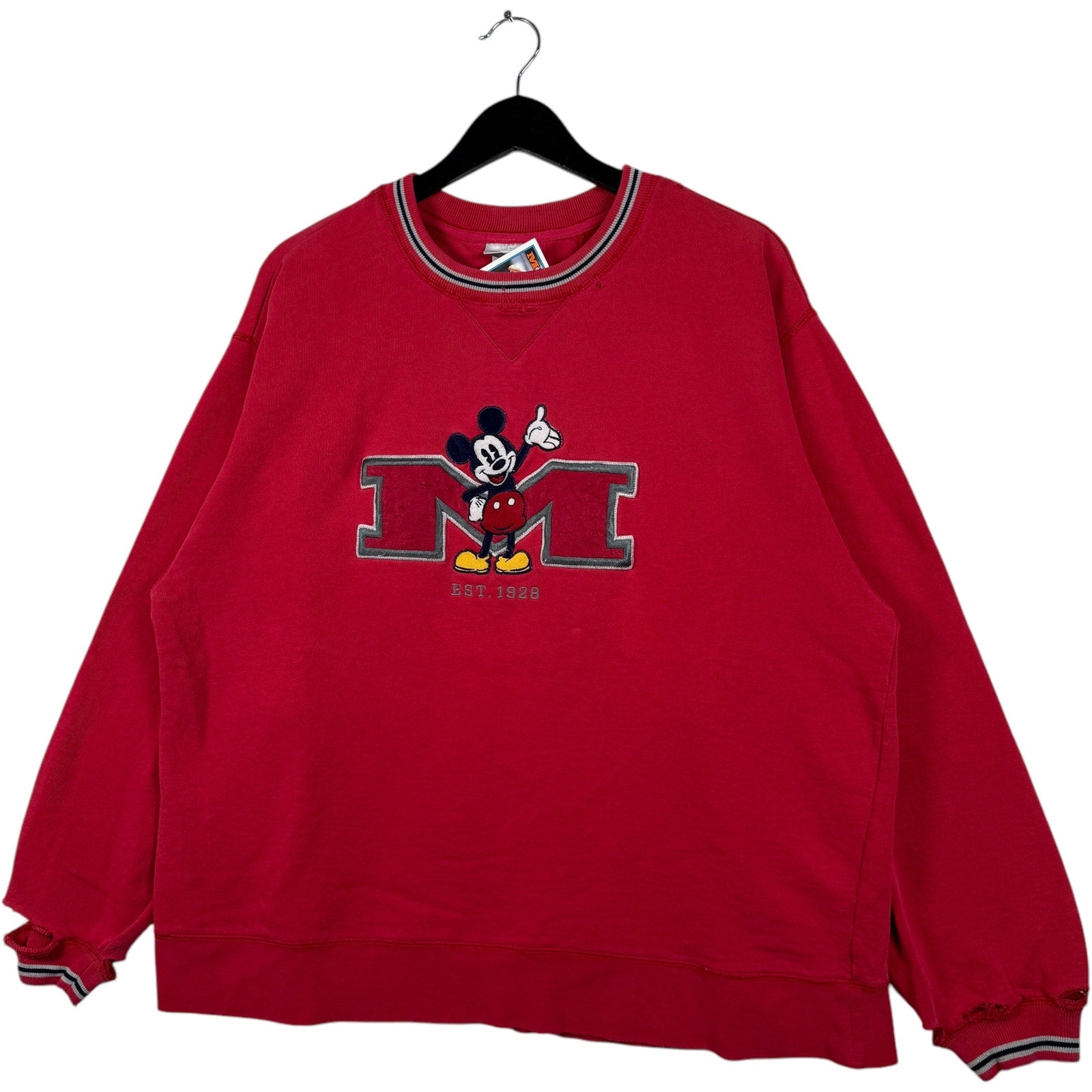 Vintage Disney Mickey Mouse Big Letter M Crewneck