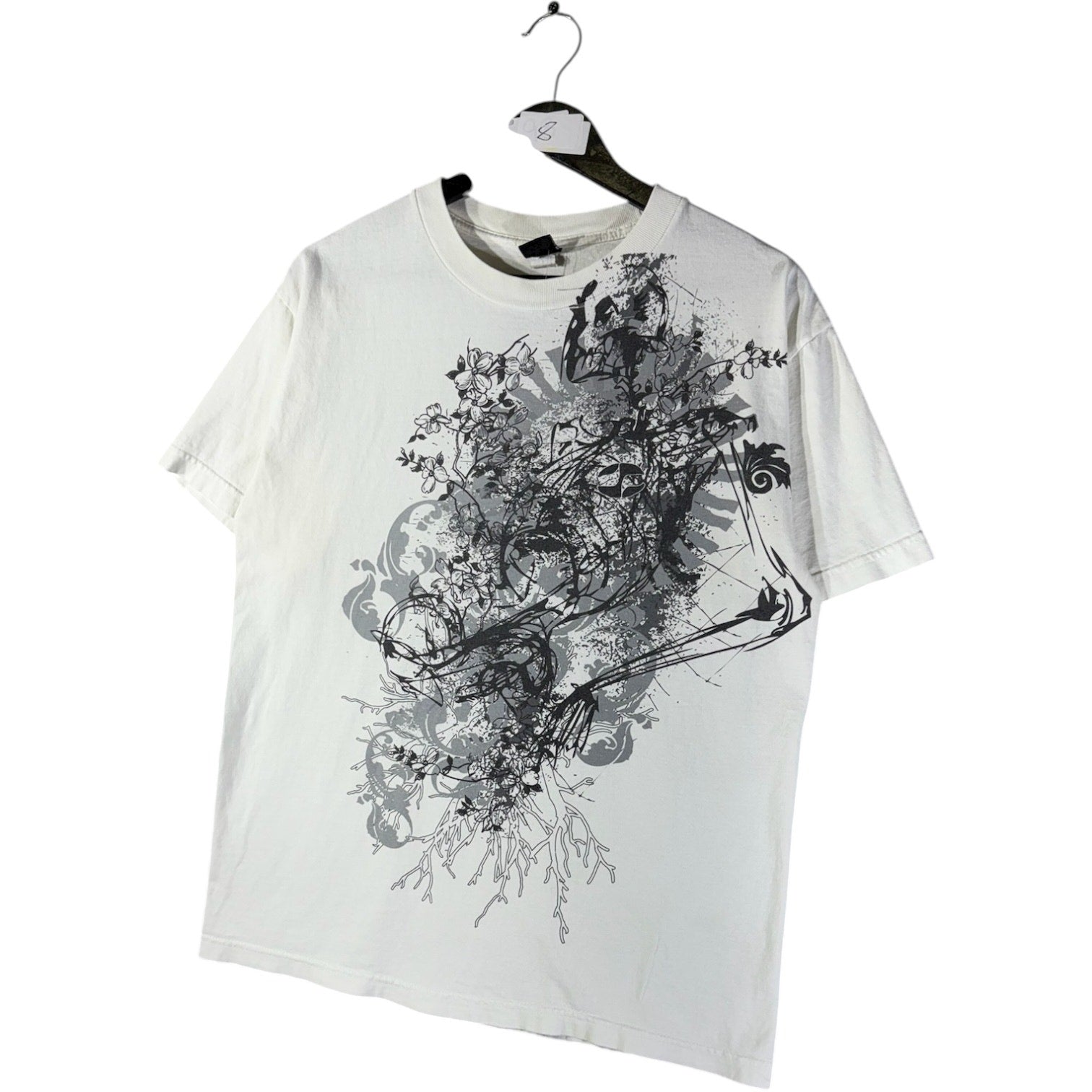 Vintage Abstract Floral Grunge Graphic T-Shirt
