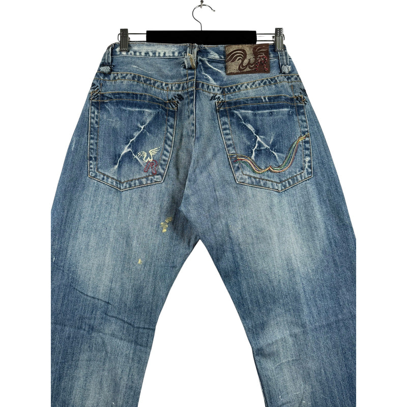 Vintage We Are Replay Straight Leg Denim Jeans 34x30