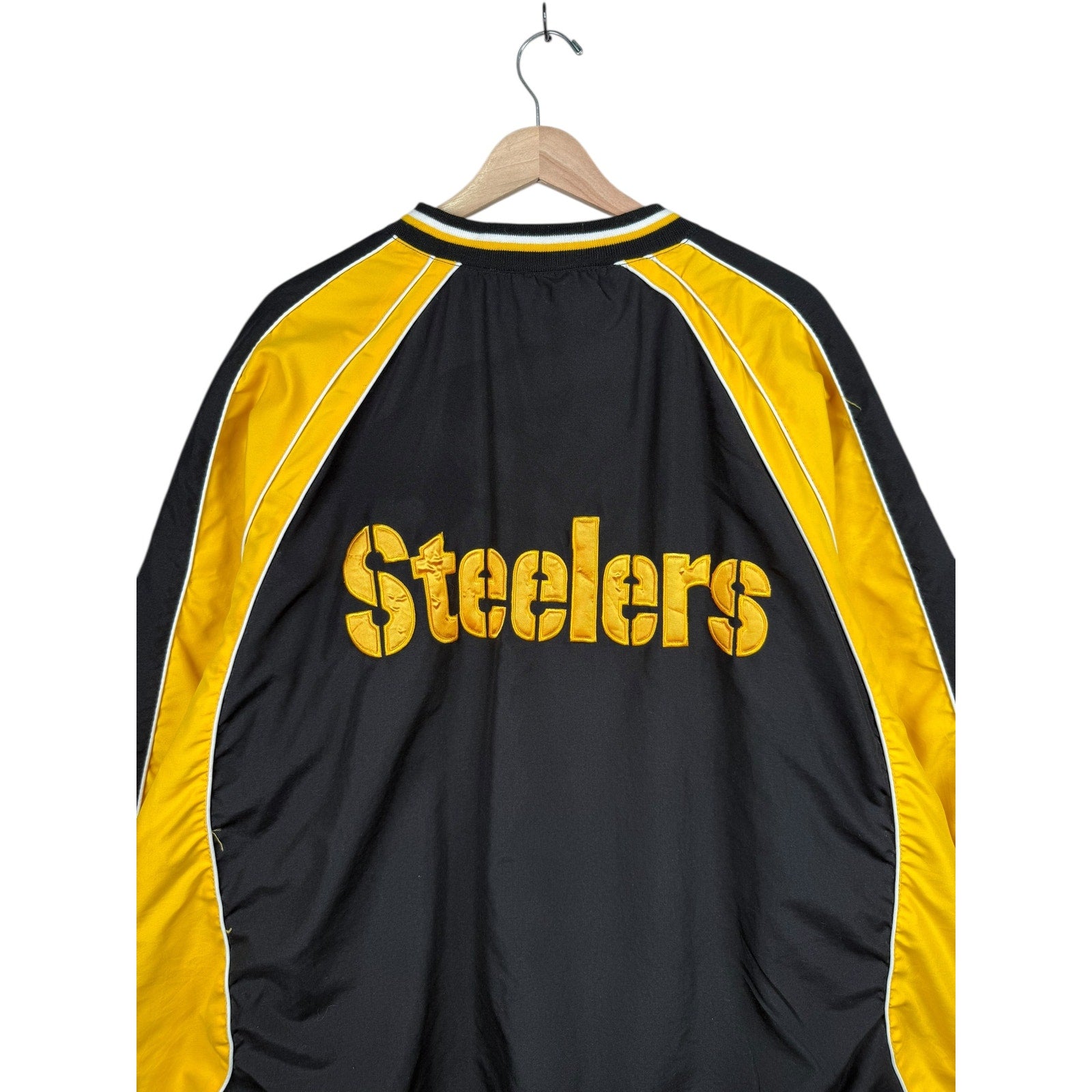 Vintage Pittsburgh Steelers NFL V Neck Windbreaker