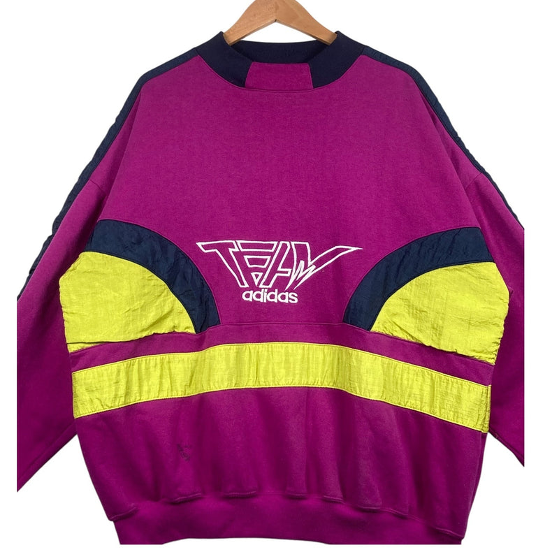 Vintage Adidas Team Logo Colorblock Crewneck