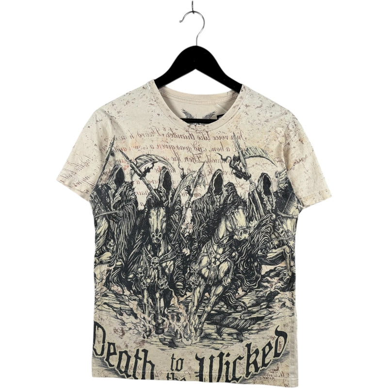 Vintage Death To The Wicked AOP T-Shirt