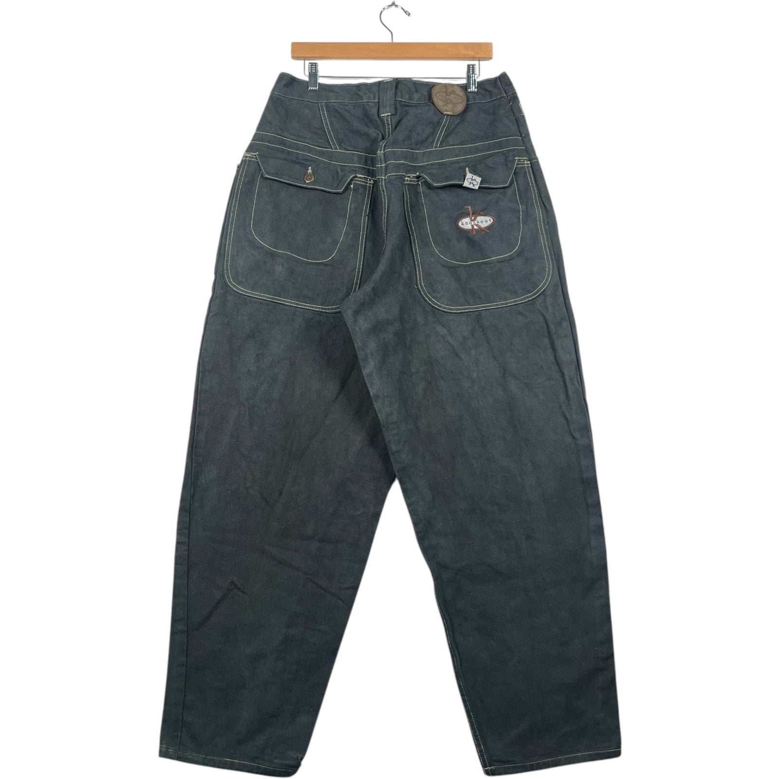 Vintage Knockout Jeans Bagy Denim 34x32