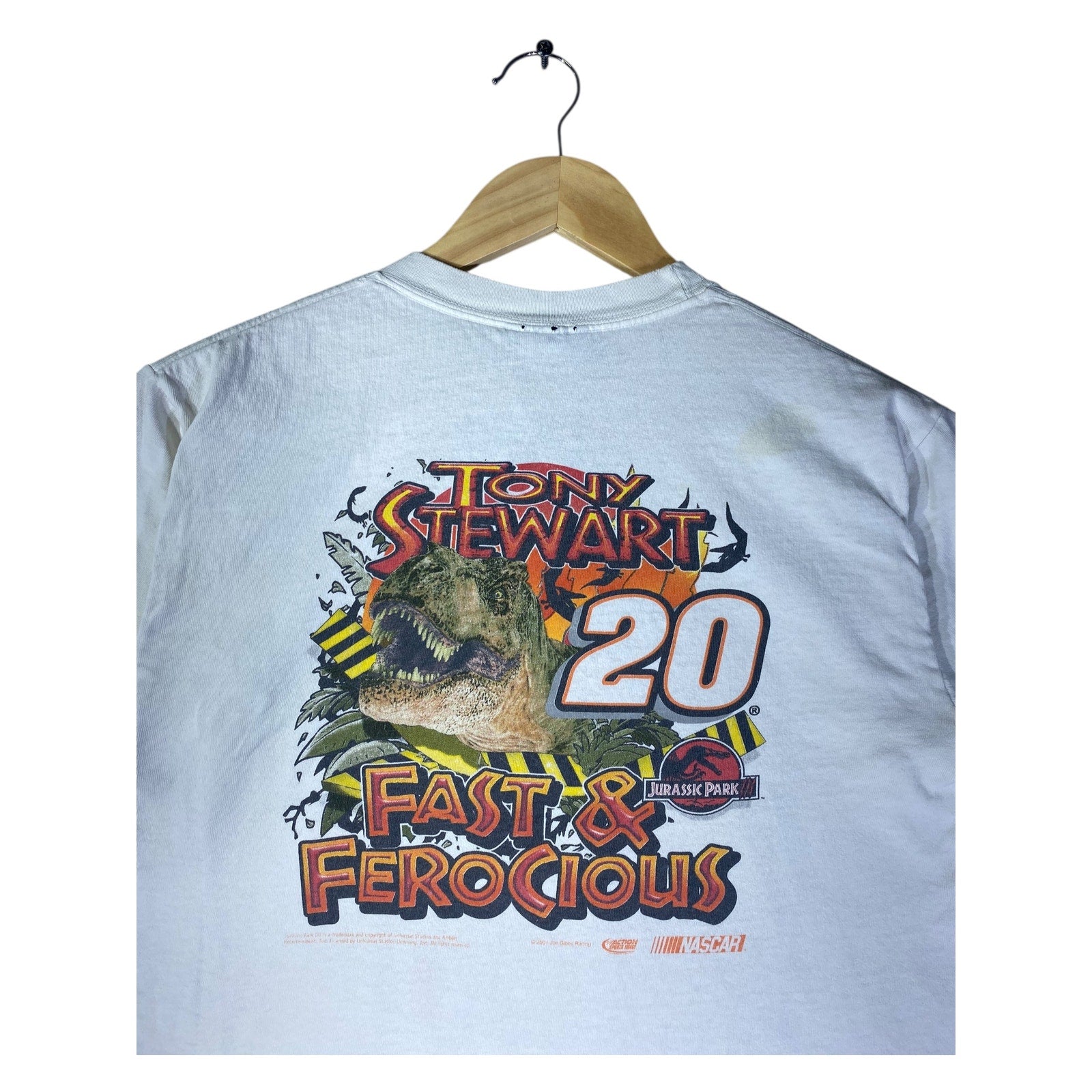 Vintage Tony Stewart 20 Jurassic Park T-Shirt