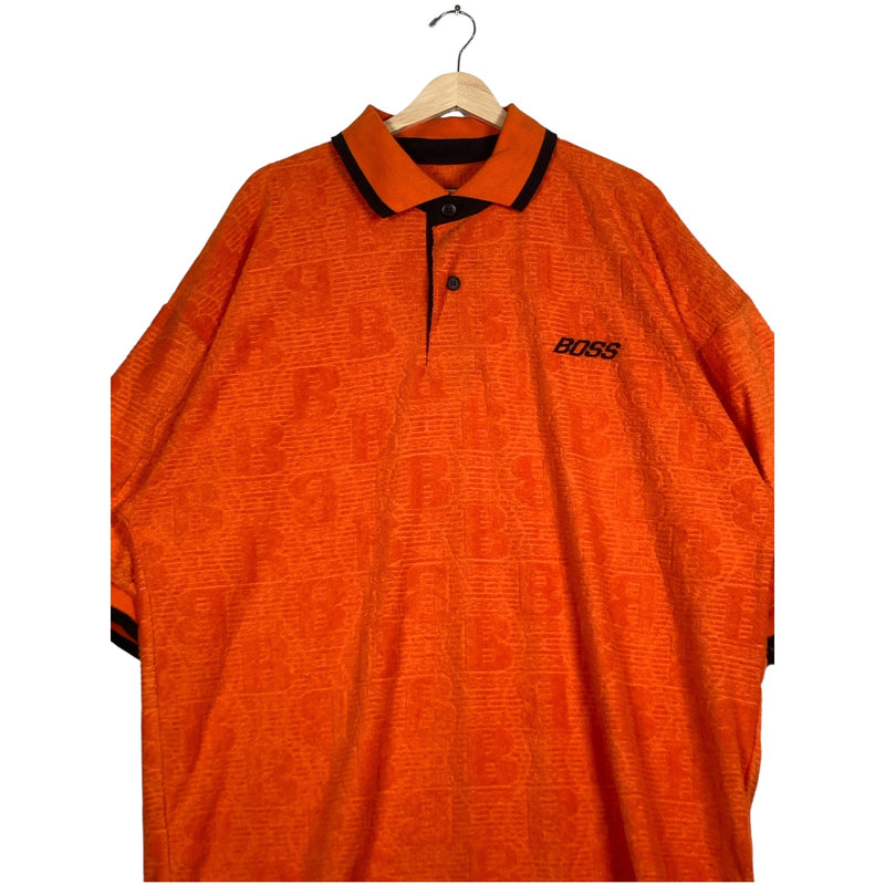 Vintage BOSS Logo Henley Shirt