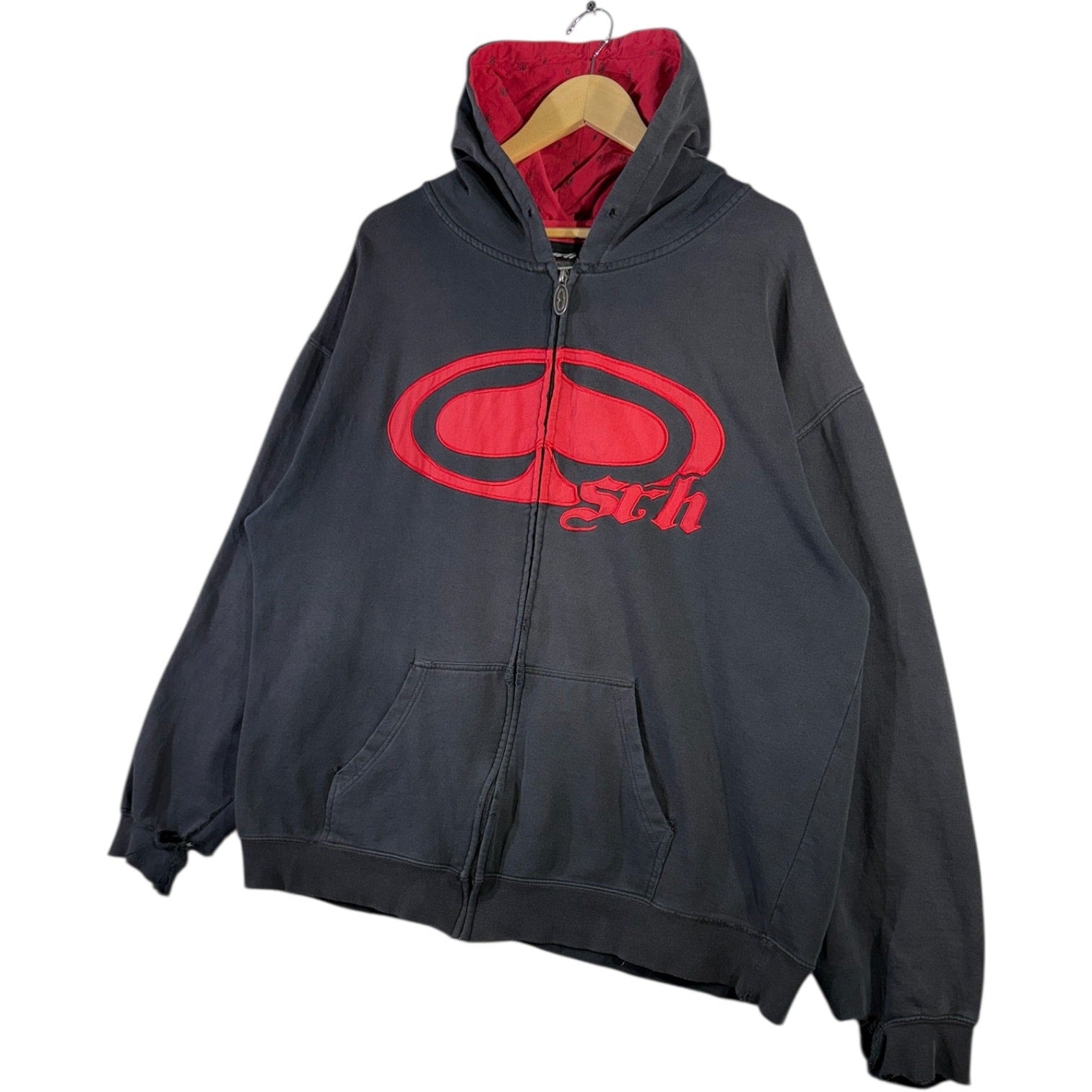Vintage SRH Embroidered Logo Full-Zip Hoodie