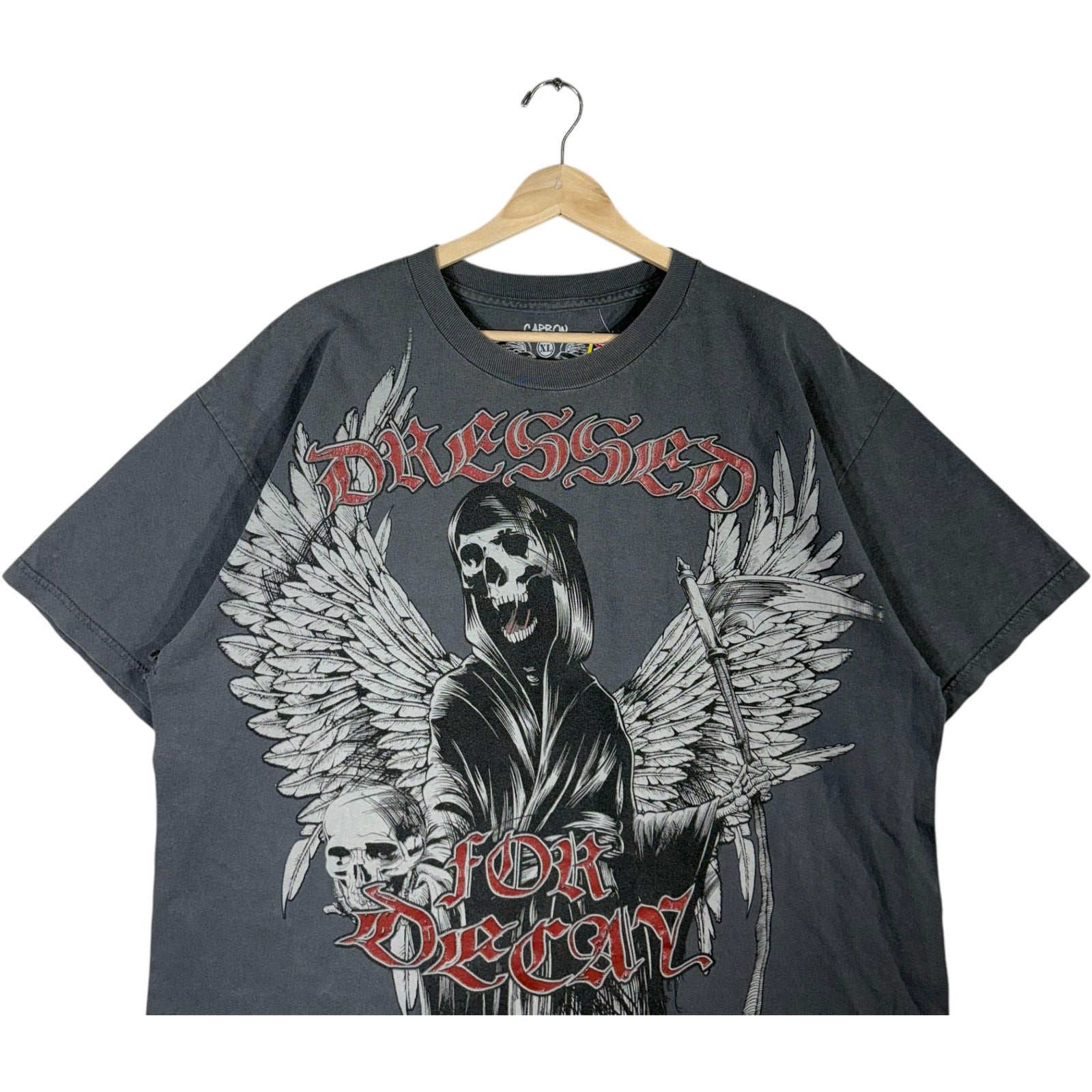Vintage Y2K Skeleton "Dressed For Decay" Tee