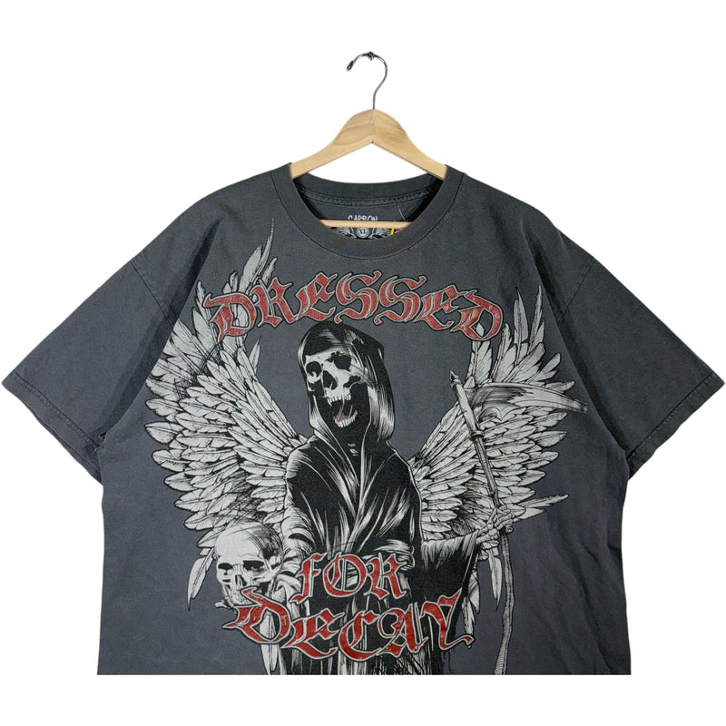 Vintage Y2K Skeleton "Dressed For Decay" Tee
